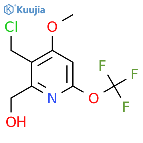 3-(Chloromethyl)-4-methoxy-6-(trifluoromethoxy)pyridine-2-methanol structure