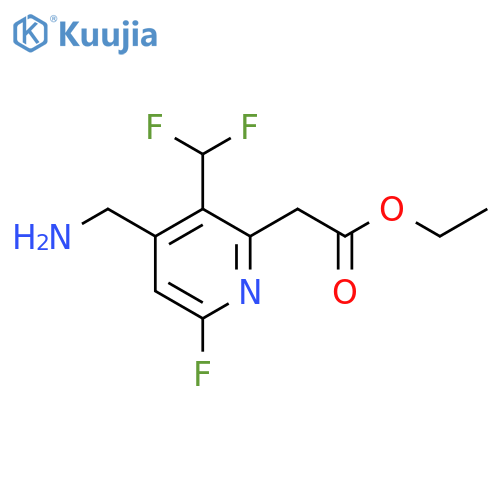 Ethyl 4-(aminomethyl)-3-(difluoromethyl)-6-fluoropyridine-2-acetate structure