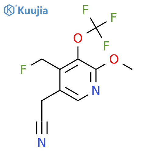 4-(Fluoromethyl)-2-methoxy-3-(trifluoromethoxy)pyridine-5-acetonitrile structure