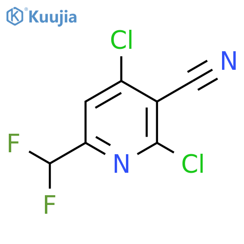 3-Cyano-2,4-dichloro-6-(difluoromethyl)pyridine structure