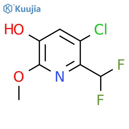 3-Chloro-2-(difluoromethyl)-5-hydroxy-6-methoxypyridine structure