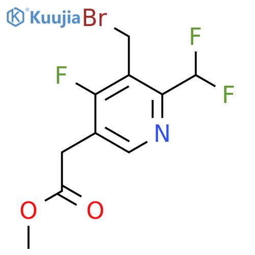 Methyl 3-(bromomethyl)-2-(difluoromethyl)-4-fluoropyridine-5-acetate structure