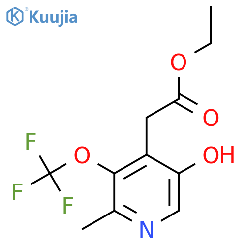Ethyl 5-hydroxy-2-methyl-3-(trifluoromethoxy)pyridine-4-acetate structure