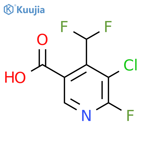 3-Chloro-4-(difluoromethyl)-2-fluoropyridine-5-carboxylic acid structure