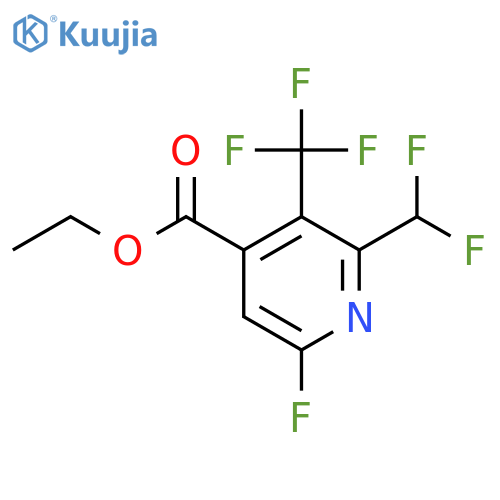 Ethyl 2-(difluoromethyl)-6-fluoro-3-(trifluoromethyl)pyridine-4-carboxylate structure
