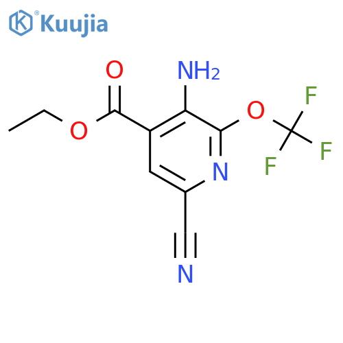 Ethyl 3-amino-6-cyano-2-(trifluoromethoxy)pyridine-4-carboxylate structure