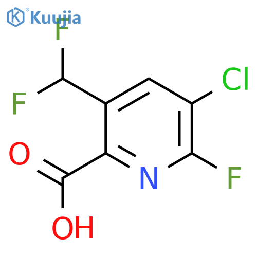 3-Chloro-5-(difluoromethyl)-2-fluoropyridine-6-carboxylic acid structure