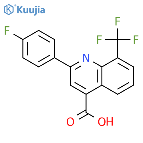 4-Quinolinecarboxylic acid, 2-(4-fluorophenyl)-8-(trifluoromethyl)- structure