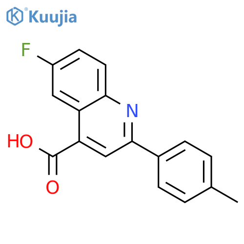 4-Quinolinecarboxylicacid, 6-fluoro-2-(4-methylphenyl)- structure