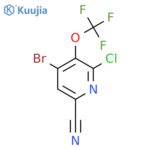 4-Bromo-2-chloro-6-cyano-3-(trifluoromethoxy)pyridine structure