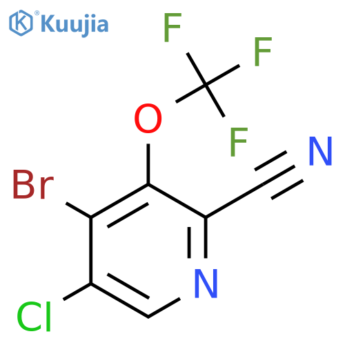 4-Bromo-5-chloro-2-cyano-3-(trifluoromethoxy)pyridine structure
