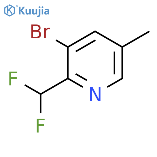 3-Bromo-2-(difluoromethyl)-5-methylpyridine structure