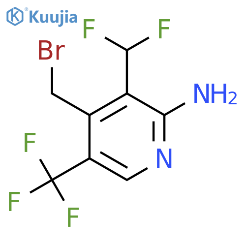 2-Amino-4-(bromomethyl)-3-(difluoromethyl)-5-(trifluoromethyl)pyridine structure