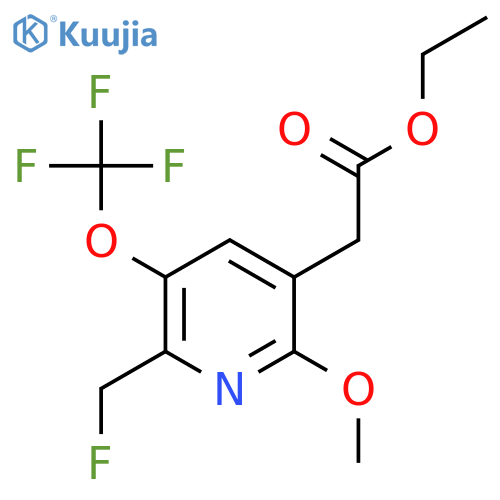 Ethyl 2-(fluoromethyl)-6-methoxy-3-(trifluoromethoxy)pyridine-5-acetate structure