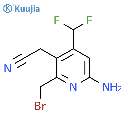 6-Amino-2-(bromomethyl)-4-(difluoromethyl)pyridine-3-acetonitrile structure