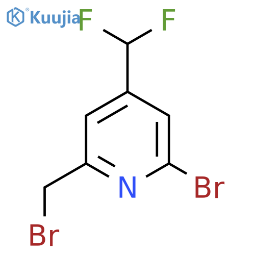 2-Bromo-6-(bromomethyl)-4-(difluoromethyl)pyridine structure