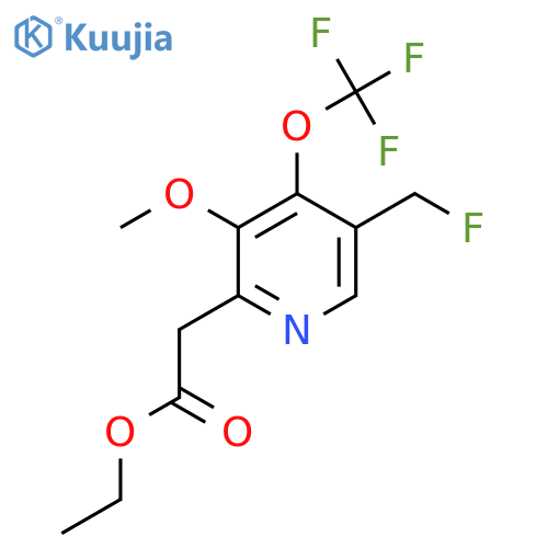 Ethyl 5-(fluoromethyl)-3-methoxy-4-(trifluoromethoxy)pyridine-2-acetate structure