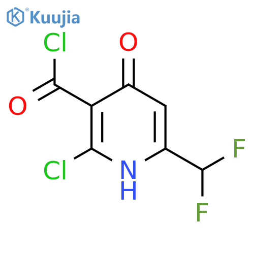 2-Chloro-6-(difluoromethyl)-4-hydroxypyridine-3-carbonyl chloride structure