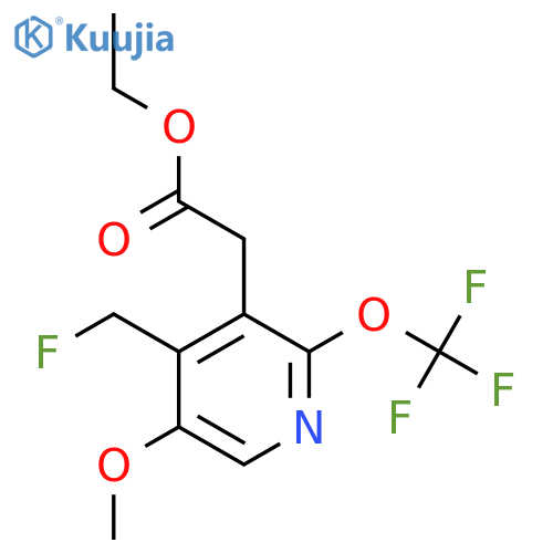 Ethyl 4-(fluoromethyl)-5-methoxy-2-(trifluoromethoxy)pyridine-3-acetate structure
