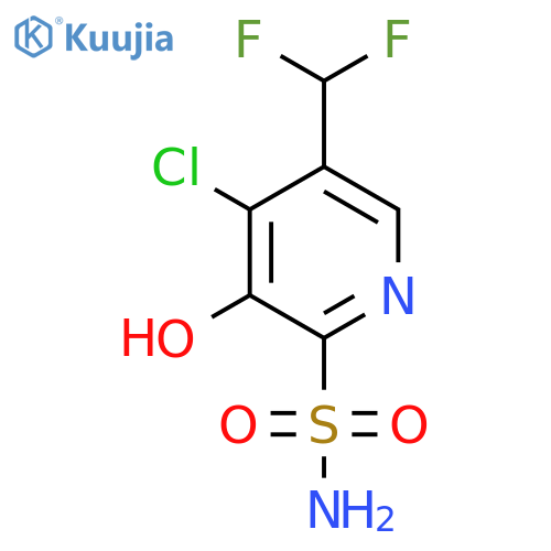4-Chloro-5-(difluoromethyl)-3-hydroxypyridine-2-sulfonamide structure