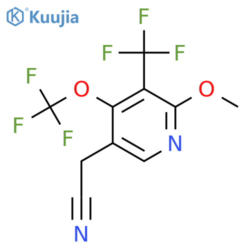2-Methoxy-4-(trifluoromethoxy)-3-(trifluoromethyl)pyridine-5-acetonitrile structure