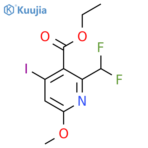 Ethyl 2-(difluoromethyl)-4-iodo-6-methoxypyridine-3-carboxylate structure