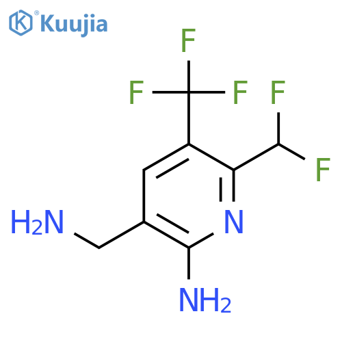 2-Amino-3-(aminomethyl)-6-(difluoromethyl)-5-(trifluoromethyl)pyridine structure
