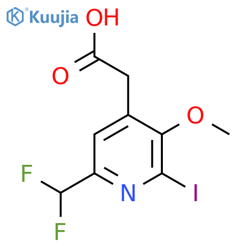 6-(Difluoromethyl)-2-iodo-3-methoxypyridine-4-acetic acid structure