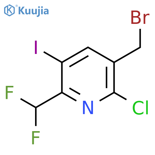 3-(Bromomethyl)-2-chloro-6-(difluoromethyl)-5-iodopyridine structure