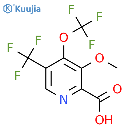 3-Methoxy-4-(trifluoromethoxy)-5-(trifluoromethyl)pyridine-2-carboxylic acid structure