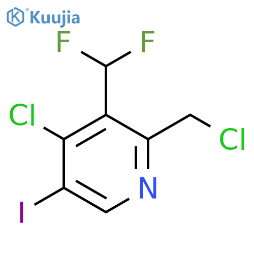 4-Chloro-2-(chloromethyl)-3-(difluoromethyl)-5-iodopyridine structure