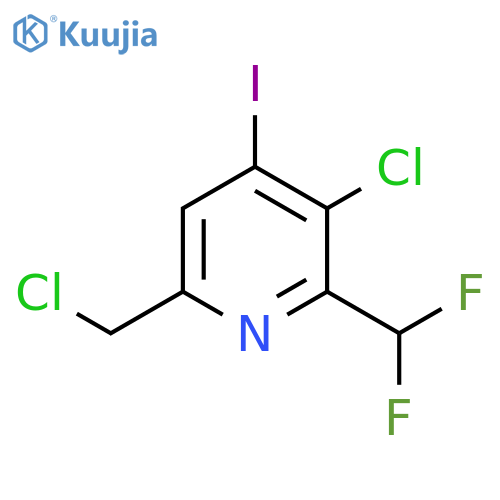 3-Chloro-6-(chloromethyl)-2-(difluoromethyl)-4-iodopyridine structure