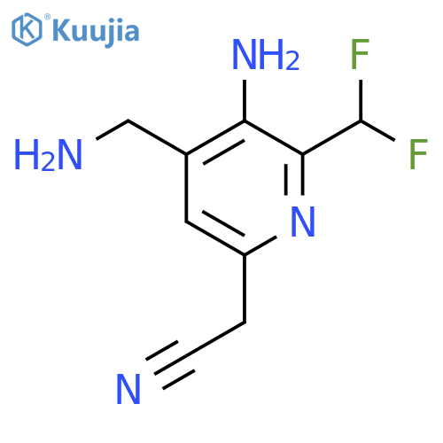 3-Amino-4-(aminomethyl)-2-(difluoromethyl)pyridine-6-acetonitrile structure