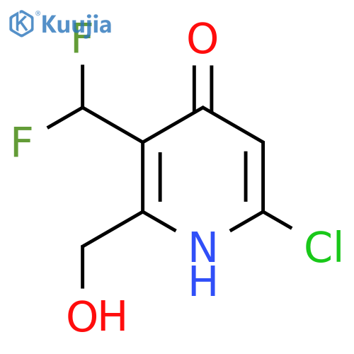 6-Chloro-3-(difluoromethyl)-4-hydroxypyridine-2-methanol structure