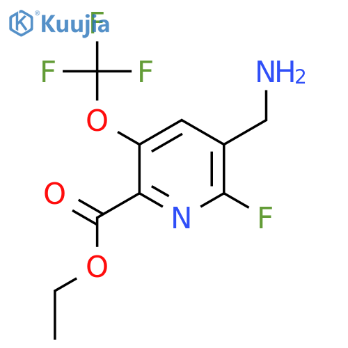 Ethyl 3-(aminomethyl)-2-fluoro-5-(trifluoromethoxy)pyridine-6-carboxylate structure
