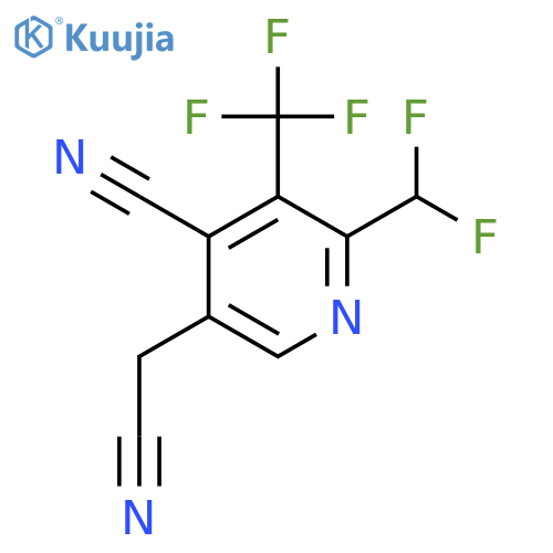 4-Cyano-2-(difluoromethyl)-3-(trifluoromethyl)pyridine-5-acetonitrile structure