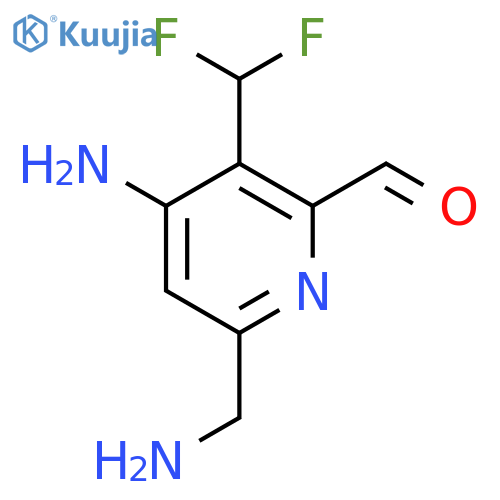 4-Amino-6-(aminomethyl)-3-(difluoromethyl)pyridine-2-carboxaldehyde structure