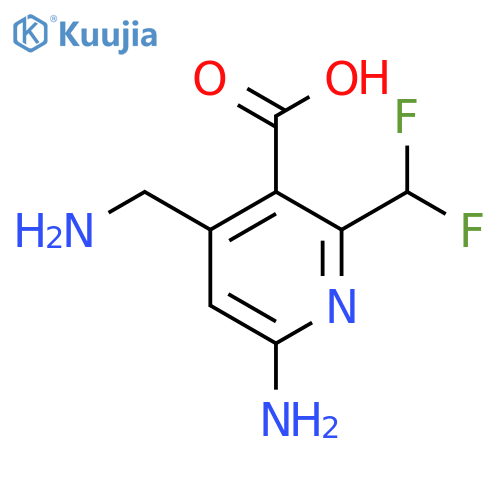 6-Amino-4-(aminomethyl)-2-(difluoromethyl)pyridine-3-carboxylic acid structure