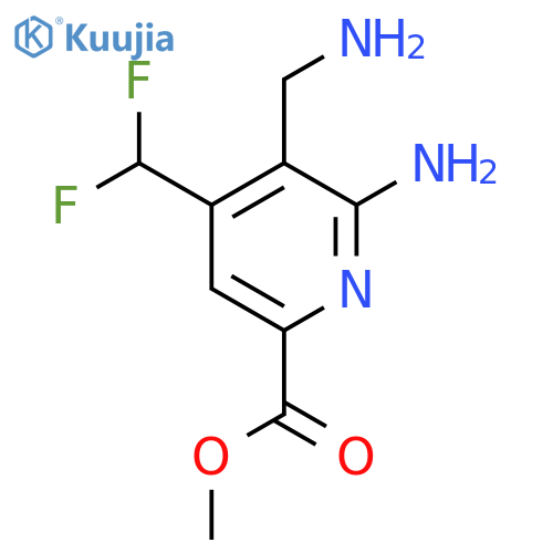 Methyl 2-amino-3-(aminomethyl)-4-(difluoromethyl)pyridine-6-carboxylate structure
