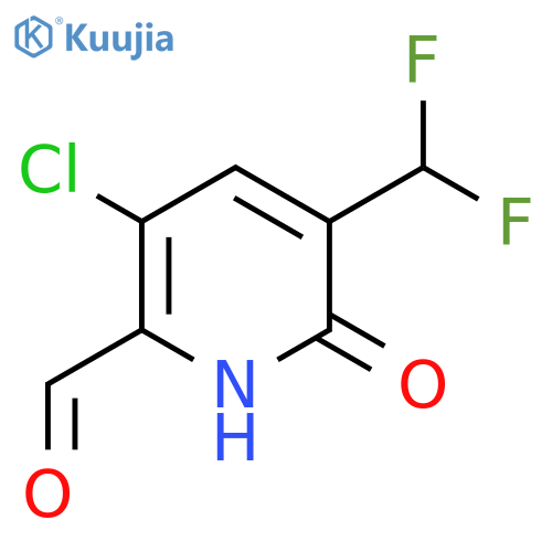 3-Chloro-5-(difluoromethyl)-6-hydroxypyridine-2-carboxaldehyde structure