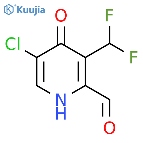 5-Chloro-3-(difluoromethyl)-4-hydroxypyridine-2-carboxaldehyde structure