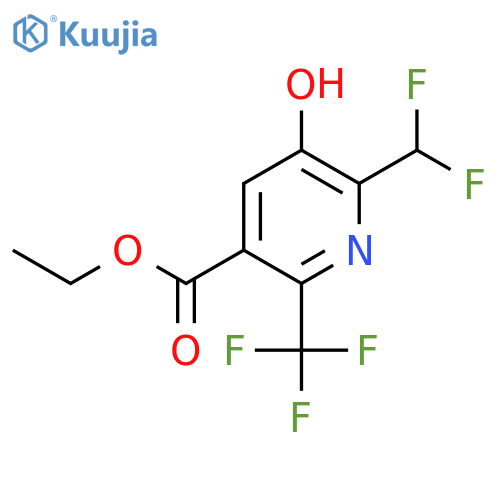 Ethyl 2-(difluoromethyl)-3-hydroxy-6-(trifluoromethyl)pyridine-5-carboxylate structure