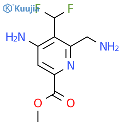 Methyl 4-amino-2-(aminomethyl)-3-(difluoromethyl)pyridine-6-carboxylate structure