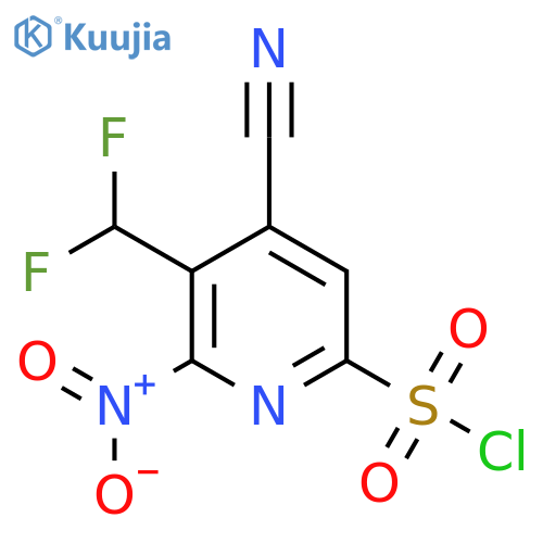 4-Cyano-3-(difluoromethyl)-2-nitropyridine-6-sulfonyl chloride structure