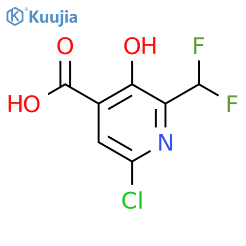 6-Chloro-2-(difluoromethyl)-3-hydroxypyridine-4-carboxylic acid structure