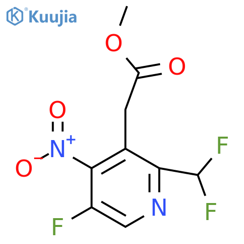 Methyl 2-(difluoromethyl)-5-fluoro-4-nitropyridine-3-acetate structure