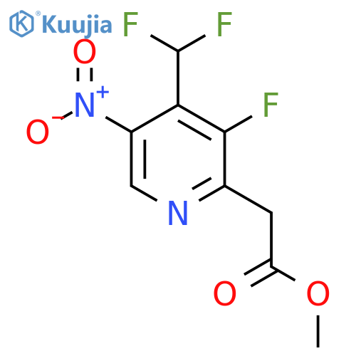 Methyl 4-(difluoromethyl)-3-fluoro-5-nitropyridine-2-acetate structure