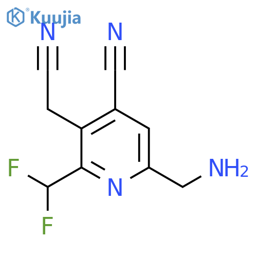 6-(Aminomethyl)-4-cyano-2-(difluoromethyl)pyridine-3-acetonitrile structure