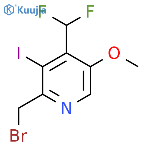 2-(Bromomethyl)-4-(difluoromethyl)-3-iodo-5-methoxypyridine structure