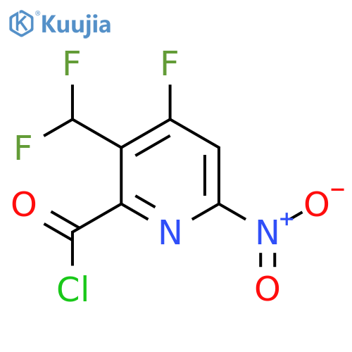 3-(Difluoromethyl)-4-fluoro-6-nitropyridine-2-carbonyl chloride structure